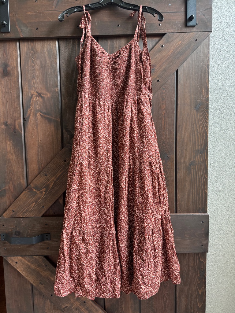 Madewell Lucie Tie-Strap Tiered Midi Dress In Florentine Floral